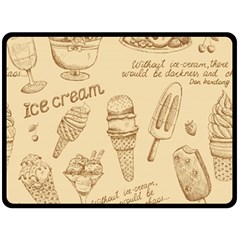 Ice-cream-vintage-pattern Fleece Blanket (large) by Salman4z