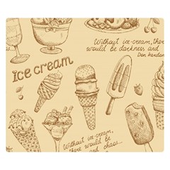 Ice-cream-vintage-pattern Two Sides Premium Plush Fleece Blanket (small) by Salman4z