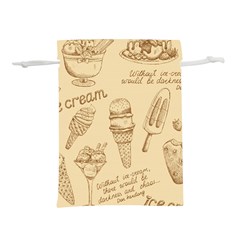 Ice-cream-vintage-pattern Lightweight Drawstring Pouch (l) by Salman4z