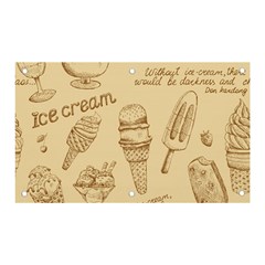 Ice-cream-vintage-pattern Banner And Sign 5  X 3  by Salman4z