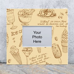 Ice-cream-vintage-pattern White Wall Photo Frame 5  X 7  by Salman4z