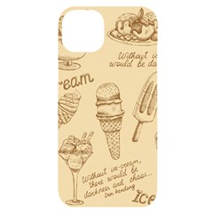 Ice-cream-vintage-pattern Iphone 14 Plus Black Uv Print Case by Salman4z