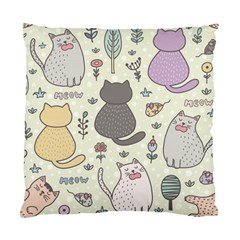 Funny Cartoon Cats Seamless Pattern Standard Cushion Case (one Side) by Salman4z