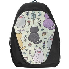 Funny Cartoon Cats Seamless Pattern Backpack Bag by Salman4z