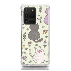 Funny Cartoon Cats Seamless Pattern Samsung Galaxy S20 Ultra 6 9 Inch Tpu Uv Case by Salman4z