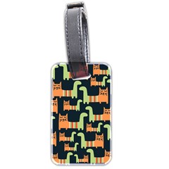 Seamless-pattern-with-cats Luggage Tag (two Sides) by Salman4z