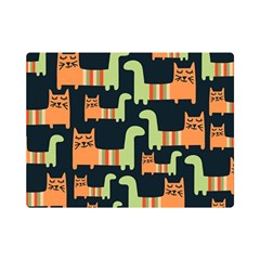 Seamless-pattern-with-cats Premium Plush Fleece Blanket (mini) by Salman4z