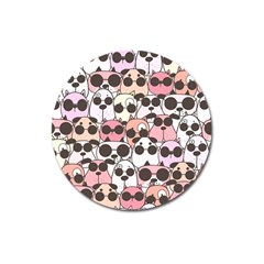 Cute-dog-seamless-pattern-background Magnet 3  (round) by Salman4z