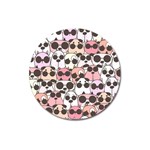 Cute-dog-seamless-pattern-background Magnet 3  (Round) Front