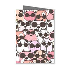 Cute-dog-seamless-pattern-background Mini Greeting Cards (pkg Of 8)