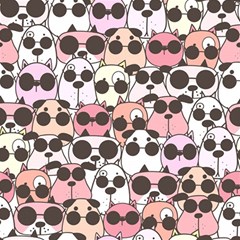 Cute-dog-seamless-pattern-background Play Mat (square) by Salman4z