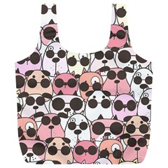 Cute-dog-seamless-pattern-background Full Print Recycle Bag (xl) by Salman4z