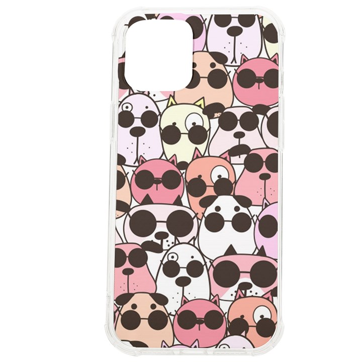 Cute-dog-seamless-pattern-background iPhone 12 Pro max TPU UV Print Case