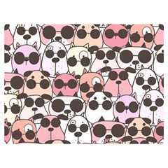 Cute-dog-seamless-pattern-background Premium Plush Fleece Blanket (extra Small)