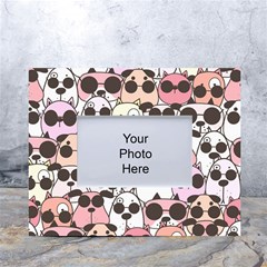 Cute-dog-seamless-pattern-background White Tabletop Photo Frame 4 x6  by Salman4z