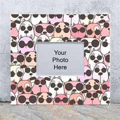 Cute-dog-seamless-pattern-background White Wall Photo Frame 5  X 7  by Salman4z