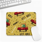 Childish-seamless-pattern-with-dino-driver Small Mousepad Front