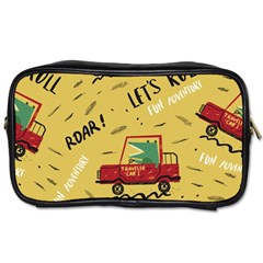 Childish-seamless-pattern-with-dino-driver Toiletries Bag (two Sides) by Salman4z