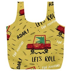 Childish-seamless-pattern-with-dino-driver Full Print Recycle Bag (xl) by Salman4z