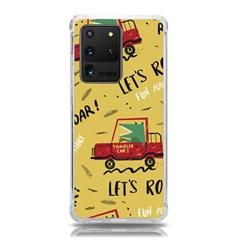 Childish-seamless-pattern-with-dino-driver Samsung Galaxy S20 Ultra 6 9 Inch Tpu Uv Case by Salman4z