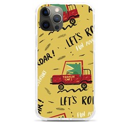 Childish-seamless-pattern-with-dino-driver Iphone 12 Pro Max Tpu Uv Print Case by Salman4z