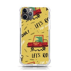 Childish-seamless-pattern-with-dino-driver Iphone 11 Pro 5 8 Inch Tpu Uv Print Case by Salman4z