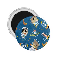 Seamless-pattern-funny-astronaut-outer-space-transportation 2 25  Magnets by Salman4z