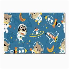 Seamless-pattern-funny-astronaut-outer-space-transportation Postcard 4 x 6  (pkg Of 10) by Salman4z