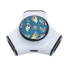 Seamless-pattern-funny-astronaut-outer-space-transportation 3-port Usb Hub by Salman4z