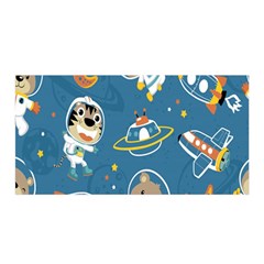 Seamless-pattern-funny-astronaut-outer-space-transportation Satin Wrap 35  X 70  by Salman4z