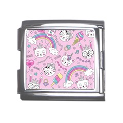 Beautiful-cute-animals-pattern-pink Mega Link Italian Charm (18mm) by Salman4z