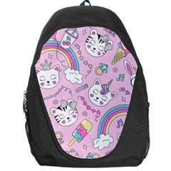 Beautiful-cute-animals-pattern-pink Backpack Bag by Salman4z