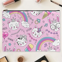 Beautiful-cute-animals-pattern-pink Cosmetic Bag (xxxl) by Salman4z