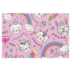 Beautiful-cute-animals-pattern-pink Banner And Sign 6  X 4  by Salman4z