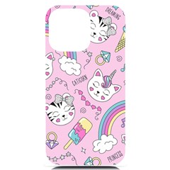 Beautiful-cute-animals-pattern-pink Iphone 14 Pro Max Black Uv Print Case by Salman4z