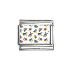 Seamless-pattern-with-hand-drawn-bird-black Italian Charm (9mm) by Salman4z