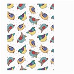 Seamless-pattern-with-hand-drawn-bird-black Large Garden Flag (Two Sides) Front