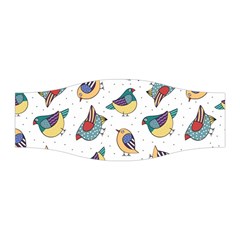 Seamless-pattern-with-hand-drawn-bird-black Stretchable Headband by Salman4z