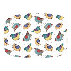 Seamless-pattern-with-hand-drawn-bird-black Mini Square Pill Box by Salman4z