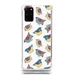 Seamless-pattern-with-hand-drawn-bird-black Samsung Galaxy S20Plus 6.7 Inch TPU UV Case Front