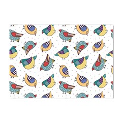 Seamless-pattern-with-hand-drawn-bird-black Crystal Sticker (a4) by Salman4z