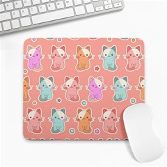 Cute-kawaii-kittens-seamless-pattern Large Mousepad by Salman4z