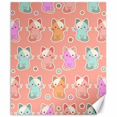 Cute-kawaii-kittens-seamless-pattern Canvas 20  X 24  by Salman4z