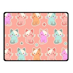 Cute-kawaii-kittens-seamless-pattern Fleece Blanket (small) by Salman4z