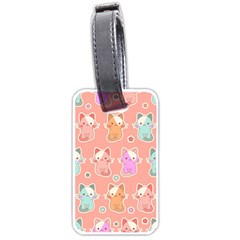 Cute-kawaii-kittens-seamless-pattern Luggage Tag (one Side) by Salman4z