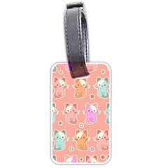 Cute-kawaii-kittens-seamless-pattern Luggage Tag (two Sides) by Salman4z