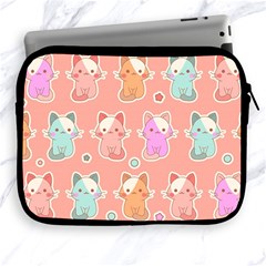 Cute-kawaii-kittens-seamless-pattern Apple Ipad 2/3/4 Zipper Cases by Salman4z