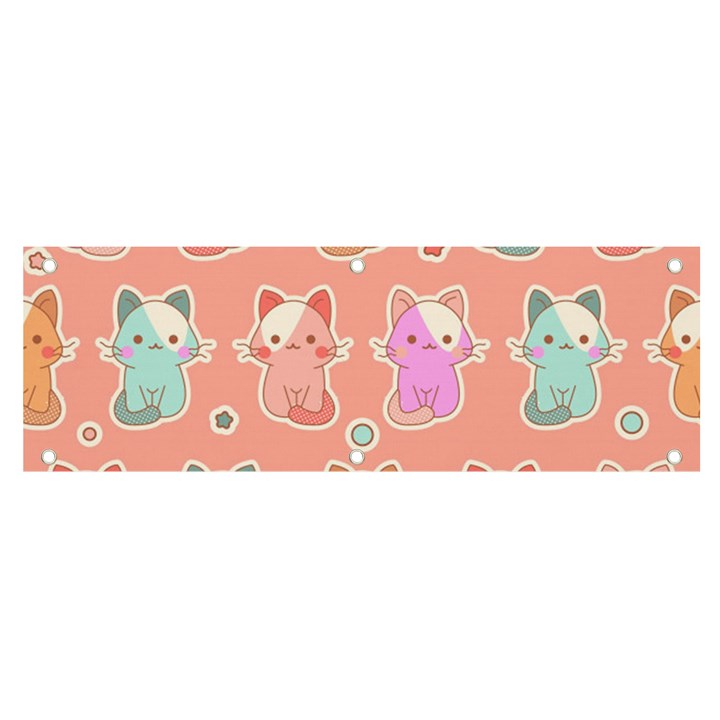 Cute-kawaii-kittens-seamless-pattern Banner and Sign 6  x 2 