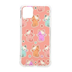 Cute-kawaii-kittens-seamless-pattern Iphone 11 Pro Max 6 5 Inch Tpu Uv Print Case by Salman4z