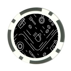 Coffee-background Poker Chip Card Guard by Salman4z